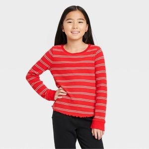 Super cute long sleeve red top